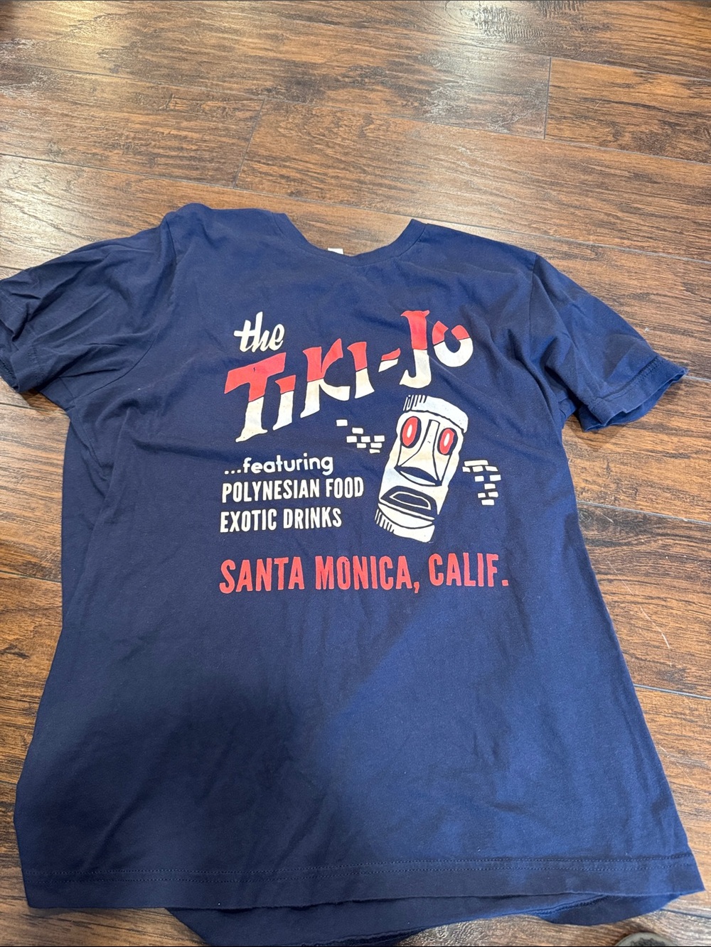 Tiki-Jo Navy Graphic Tee - Santa Monica